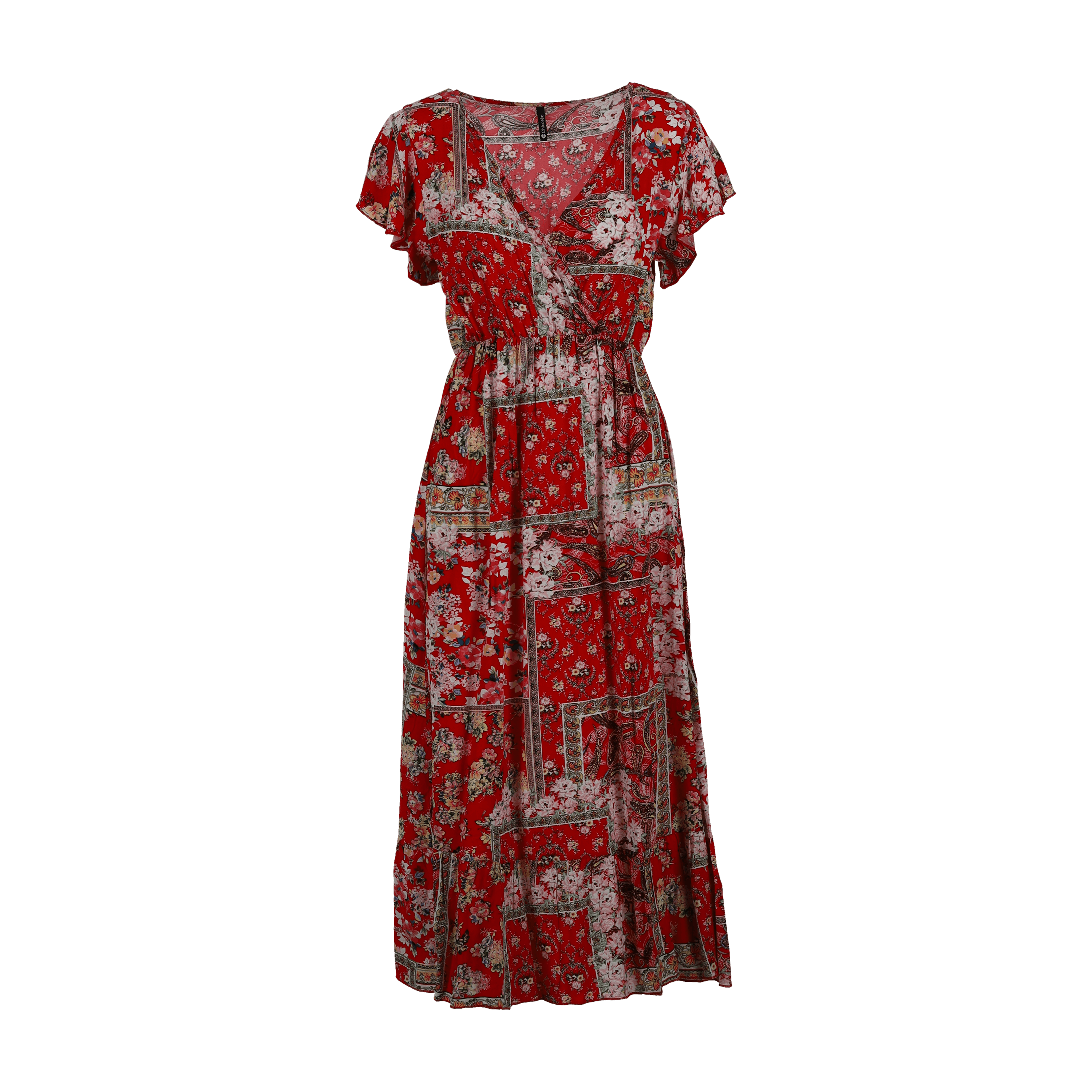 Robes: Mila Print Kleid en Berry CHF pour femme Chicorée - Main Image