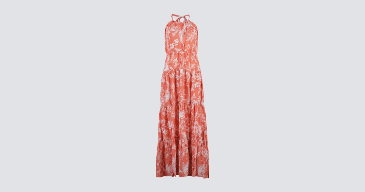 Kleider: Mara Print Kleid in Apricot CHF 9.95 für Frauen | Chicorée