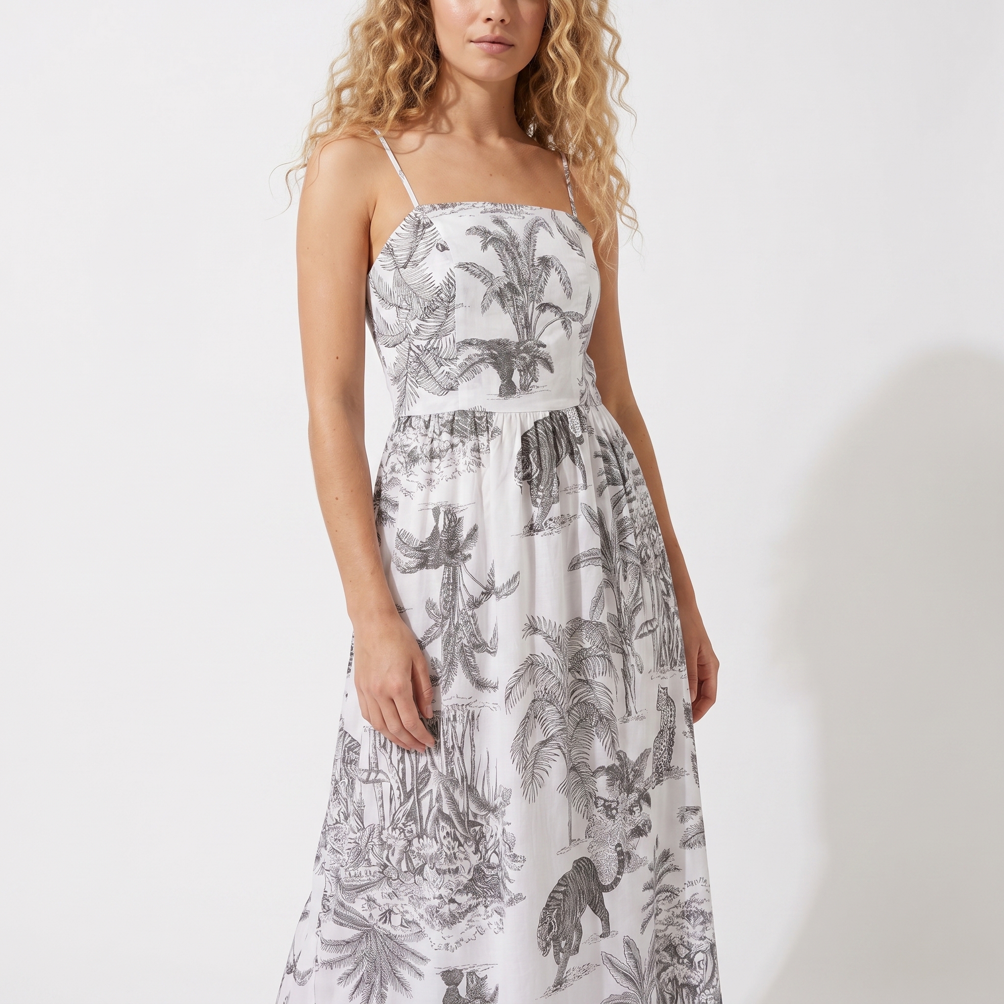 Modi Slub Print Kleid