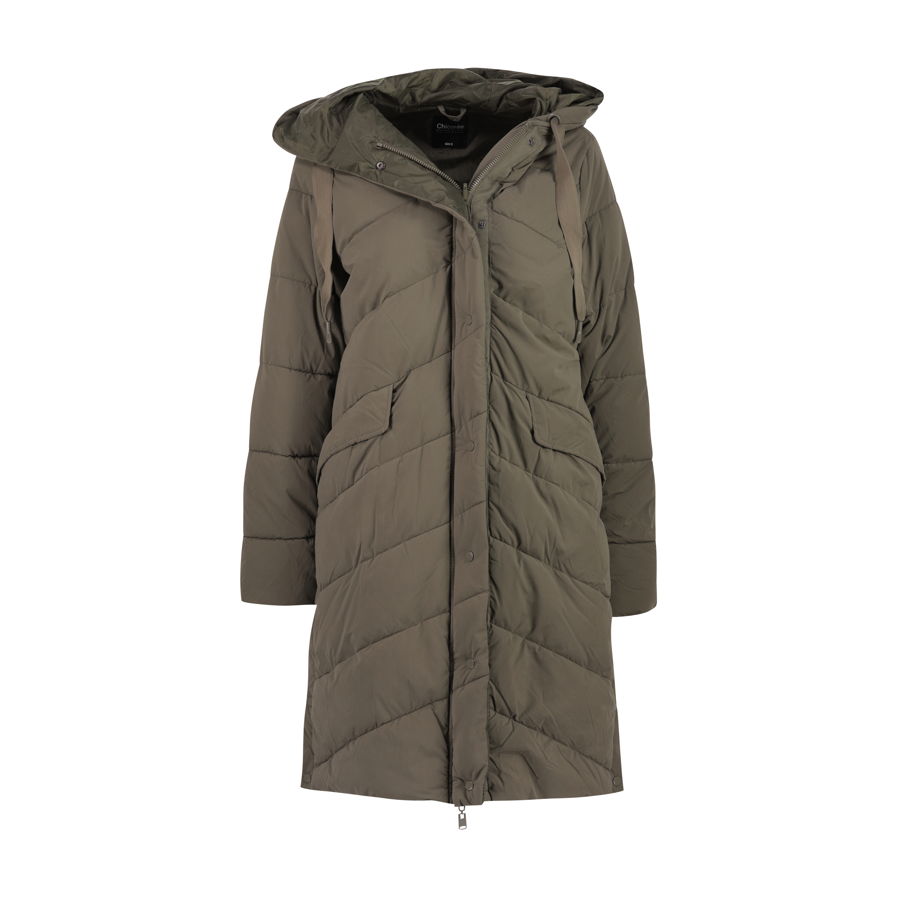 Jacken &amp; Mäntel: Carlotta Mantel in Khaki CHF 39.95 für Frauen | Chicorée
