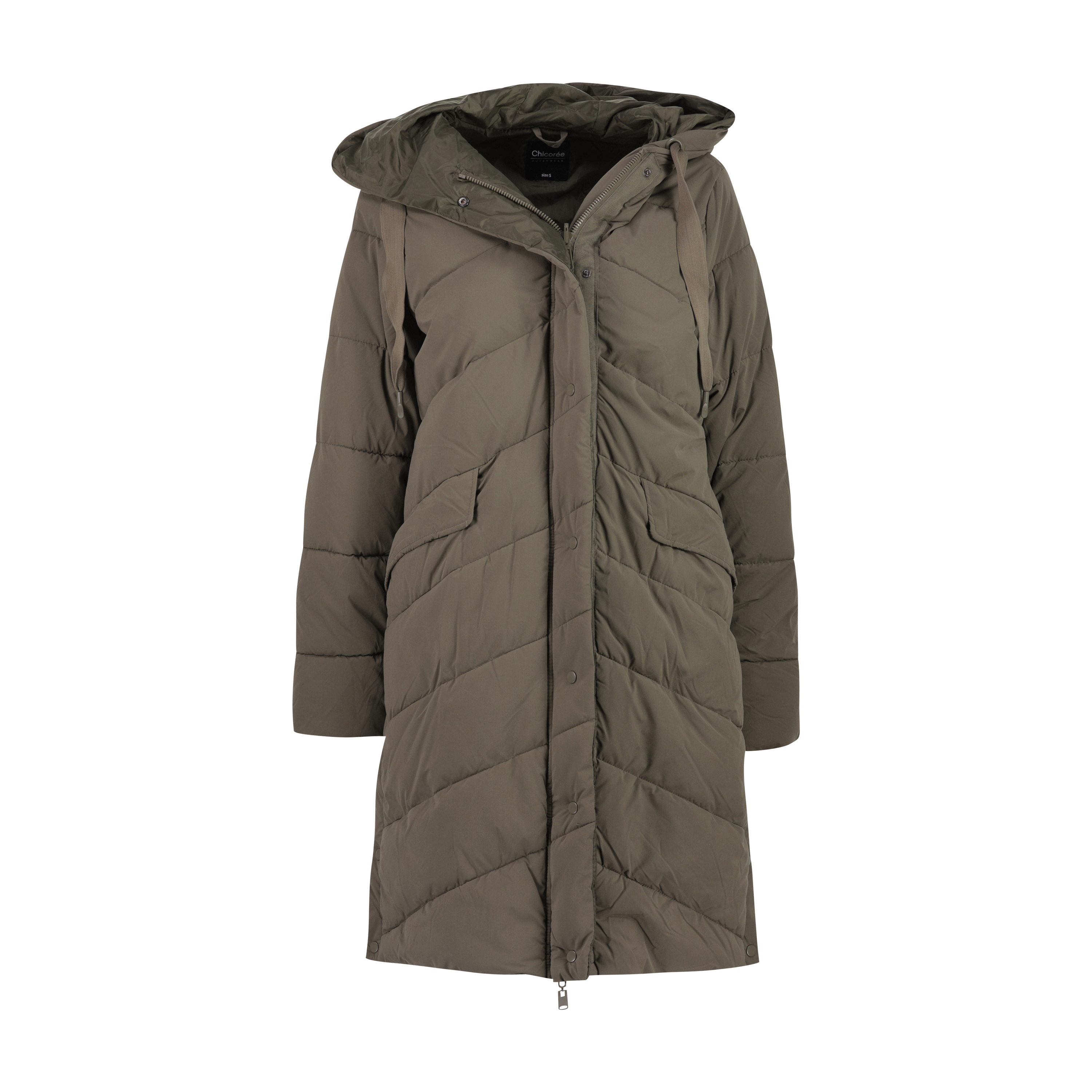 Jacken & Mäntel: Carlotta Mantel in Khaki CHF 39.95 für Frauen | Chicorée Jacken & Mäntel: Carlotta Mantel in Khaki CHF 39.95 für Frauen | Chicorée