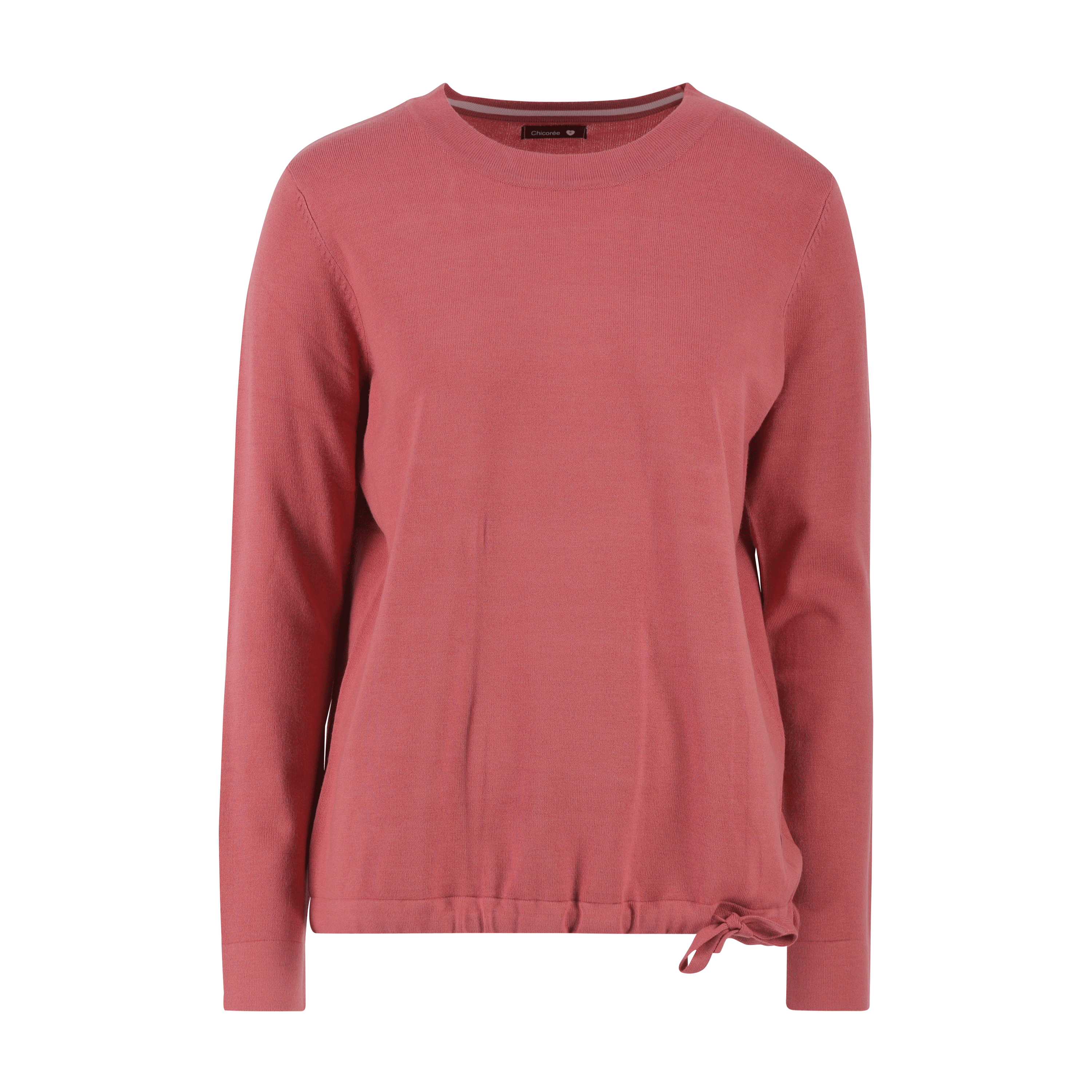 The Sabrina Split Pullover in Coral Haze