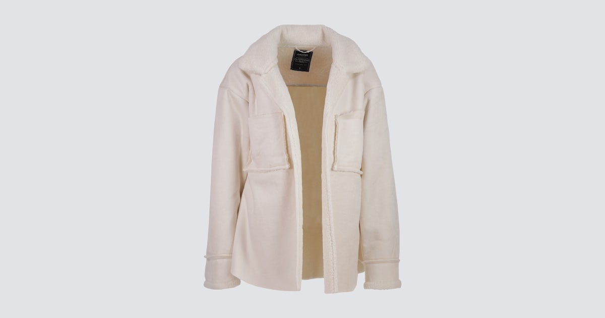 Clothing Tesco Shacket Puffer Jacket Cream Shacket Tesco Tesco