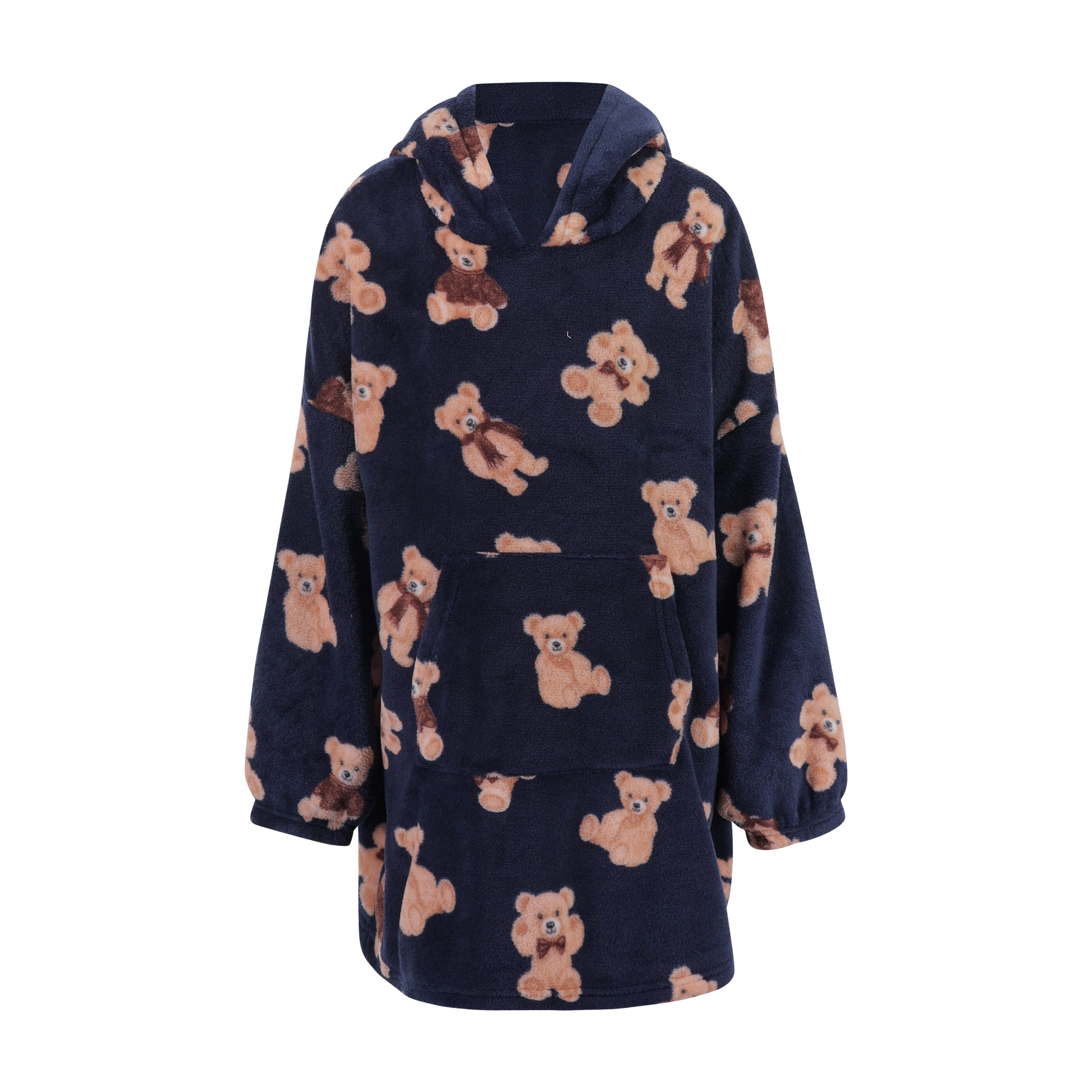 Cozy Kids Print Poncho